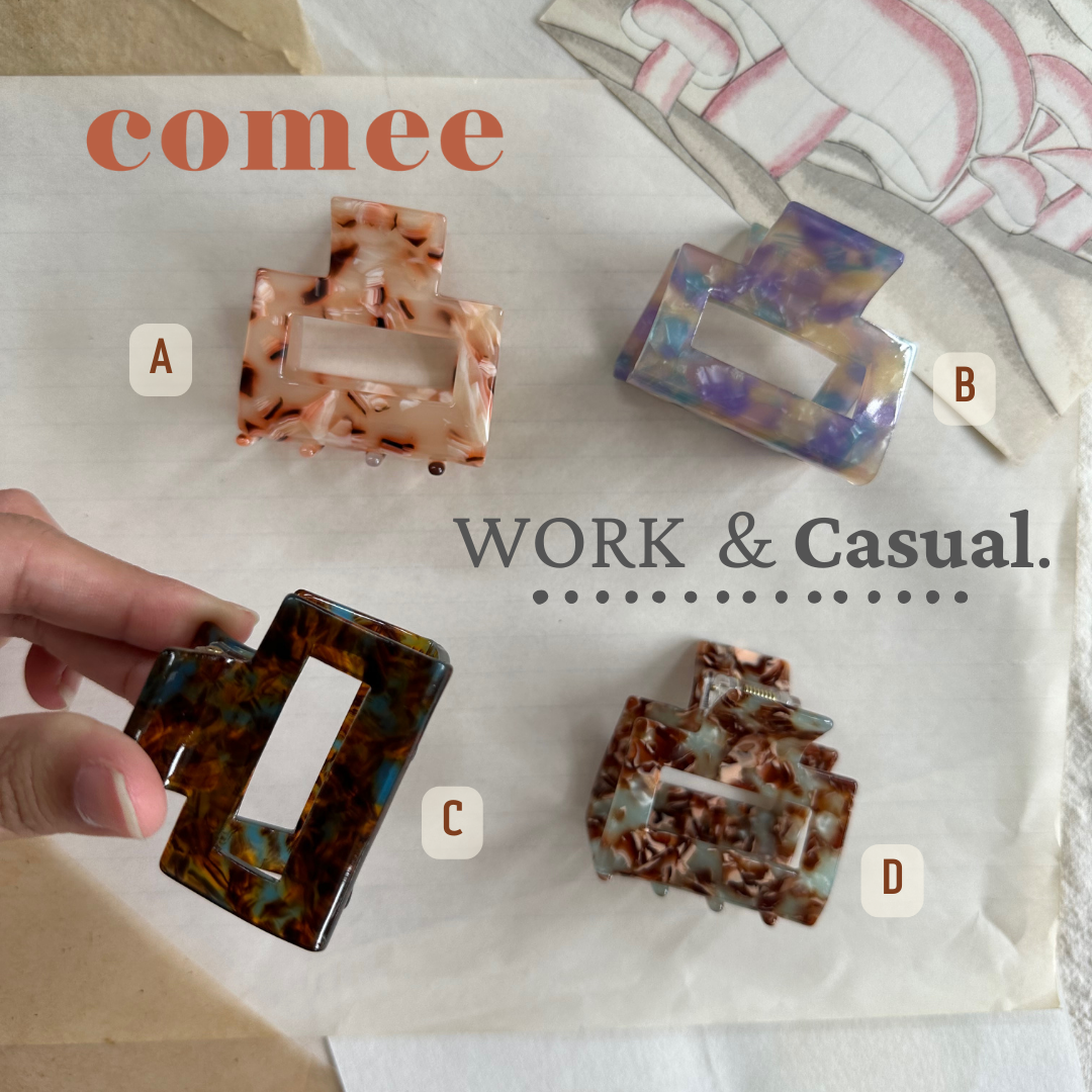 Work & Casual Square Hair Claw