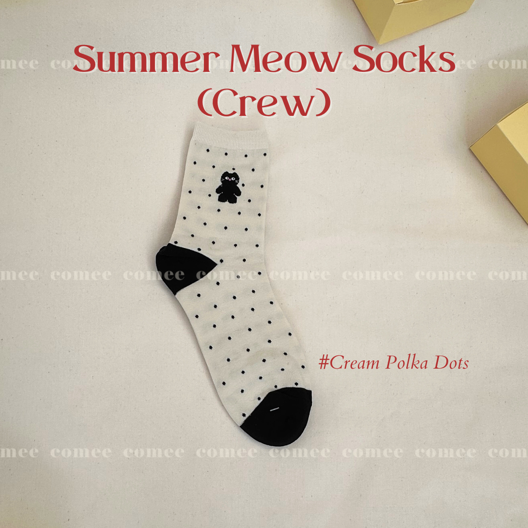 Summer Meow Socks (Crew) (11)