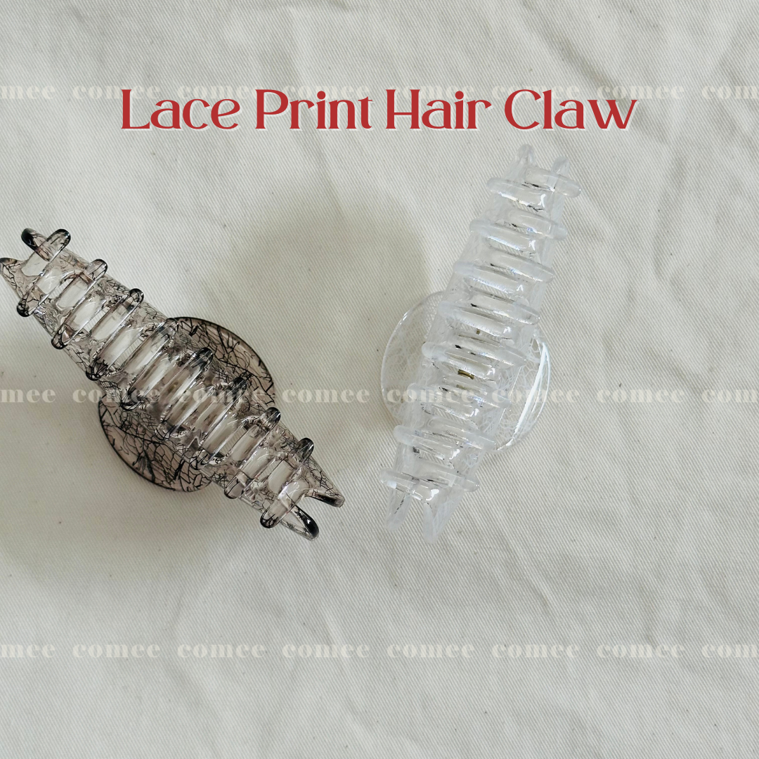 Lace Print Hair Claw (1)