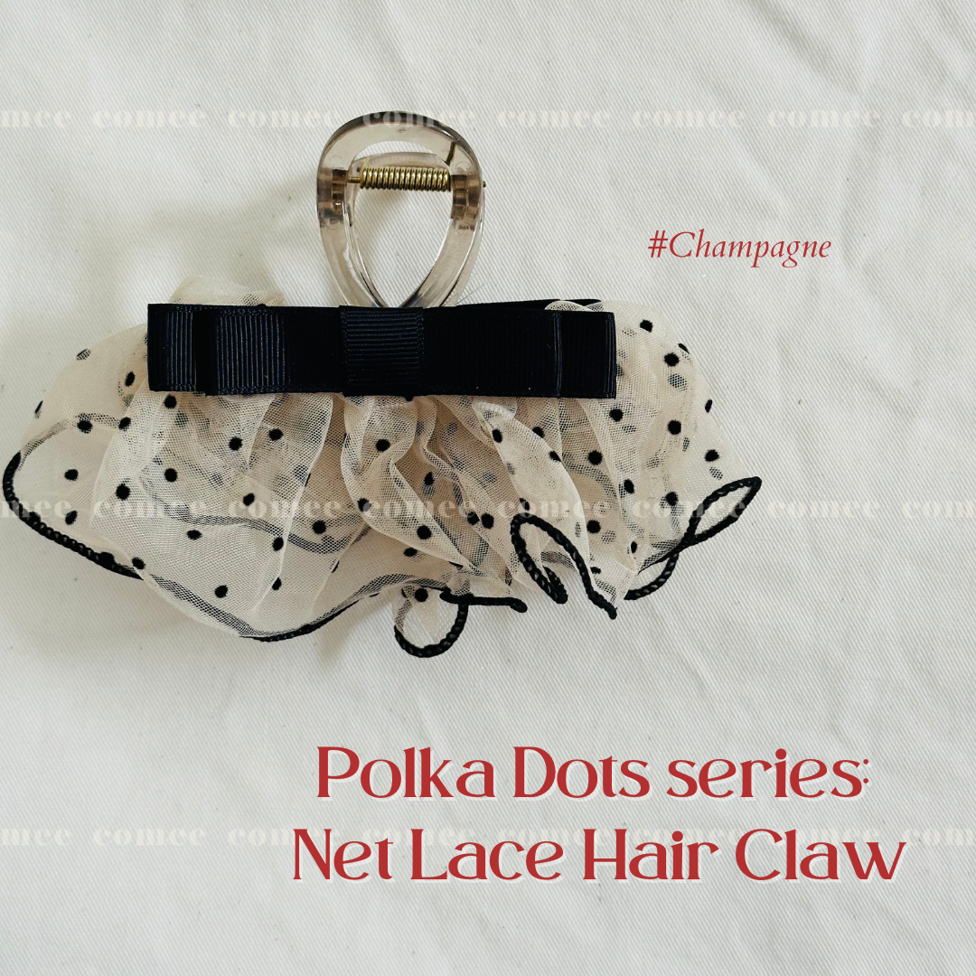 Polka Dots series Net Lace Hair Claw