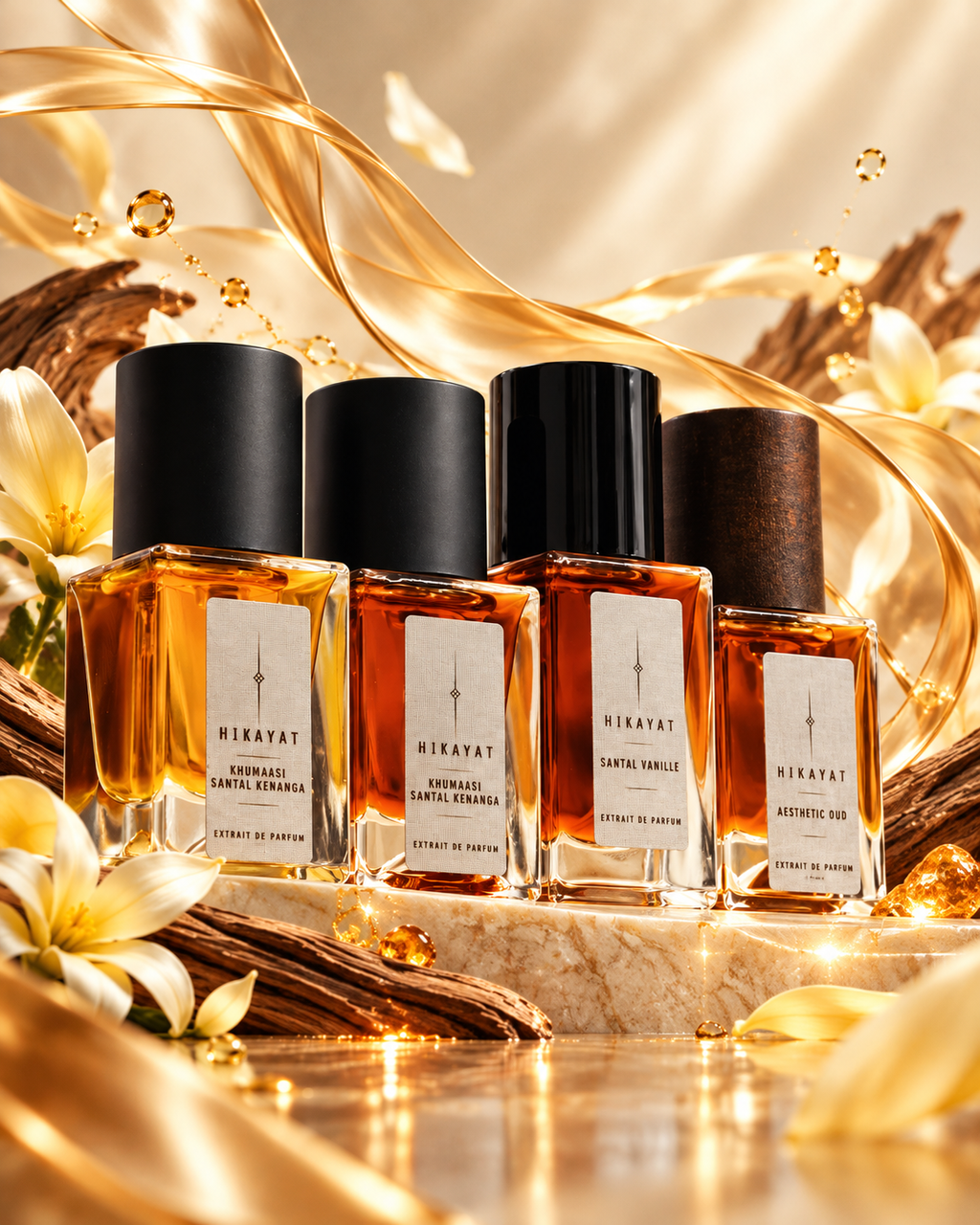 Hikayat Perfumes in Golden Elegance