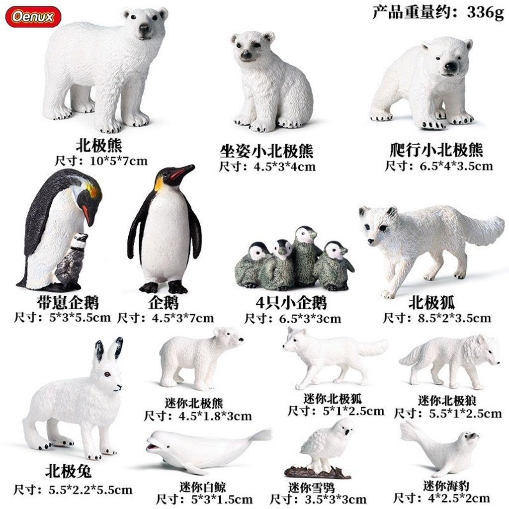 可愛極地套裝（北極5款+企鵝3款+迷你北極6款）