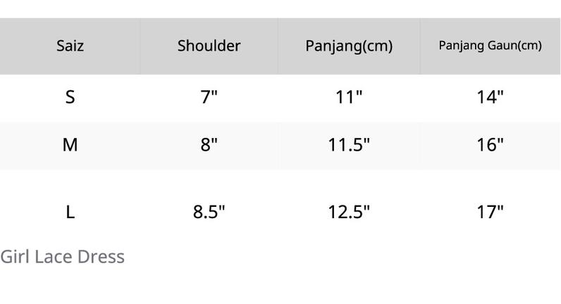 lace size guide