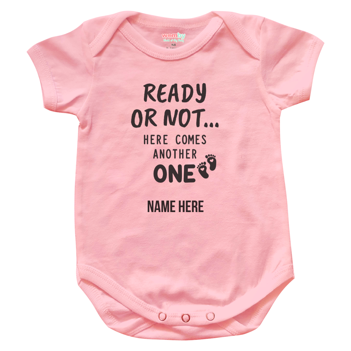 ready or not - Womby baby rompers pink