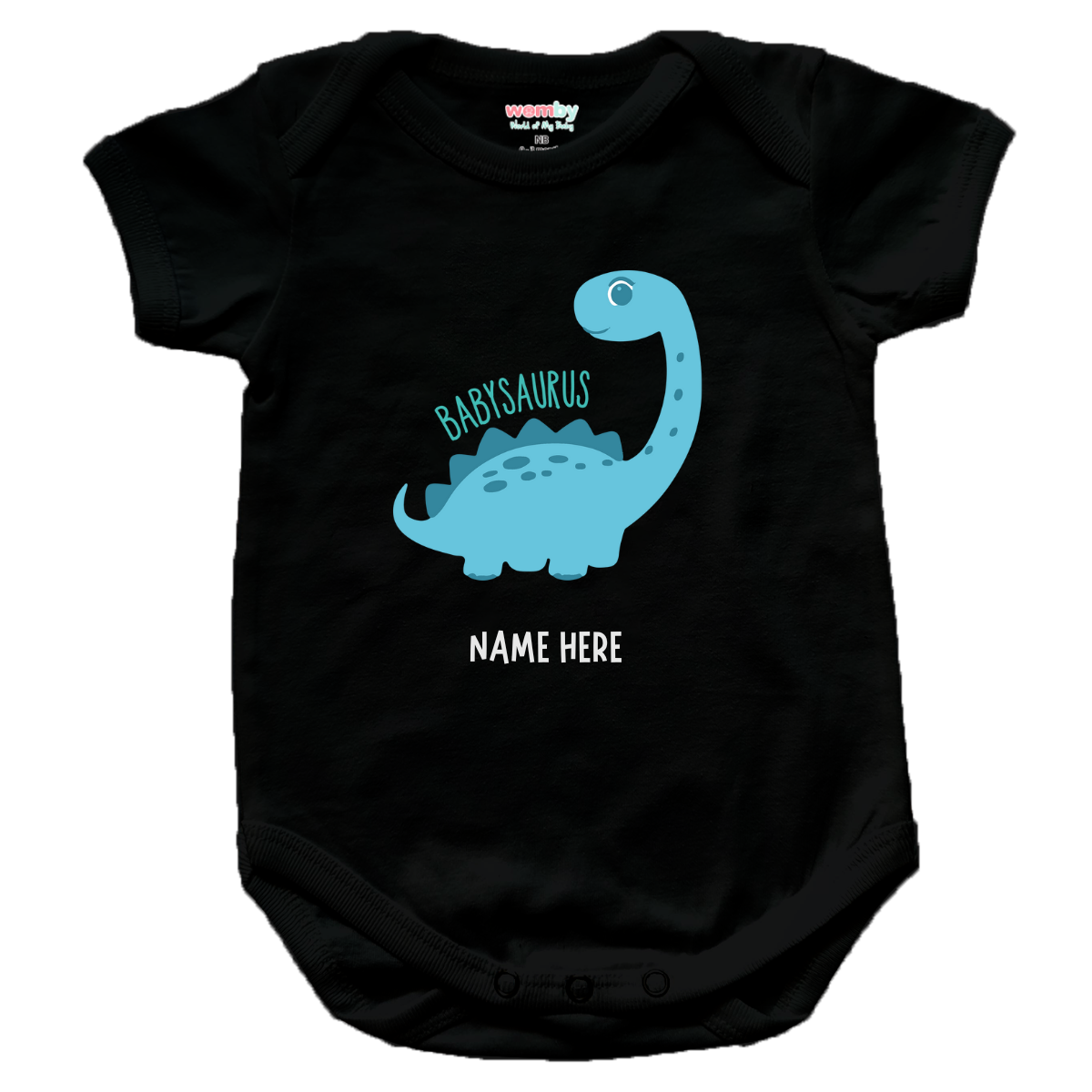 dino 4 Womby baby rompers black