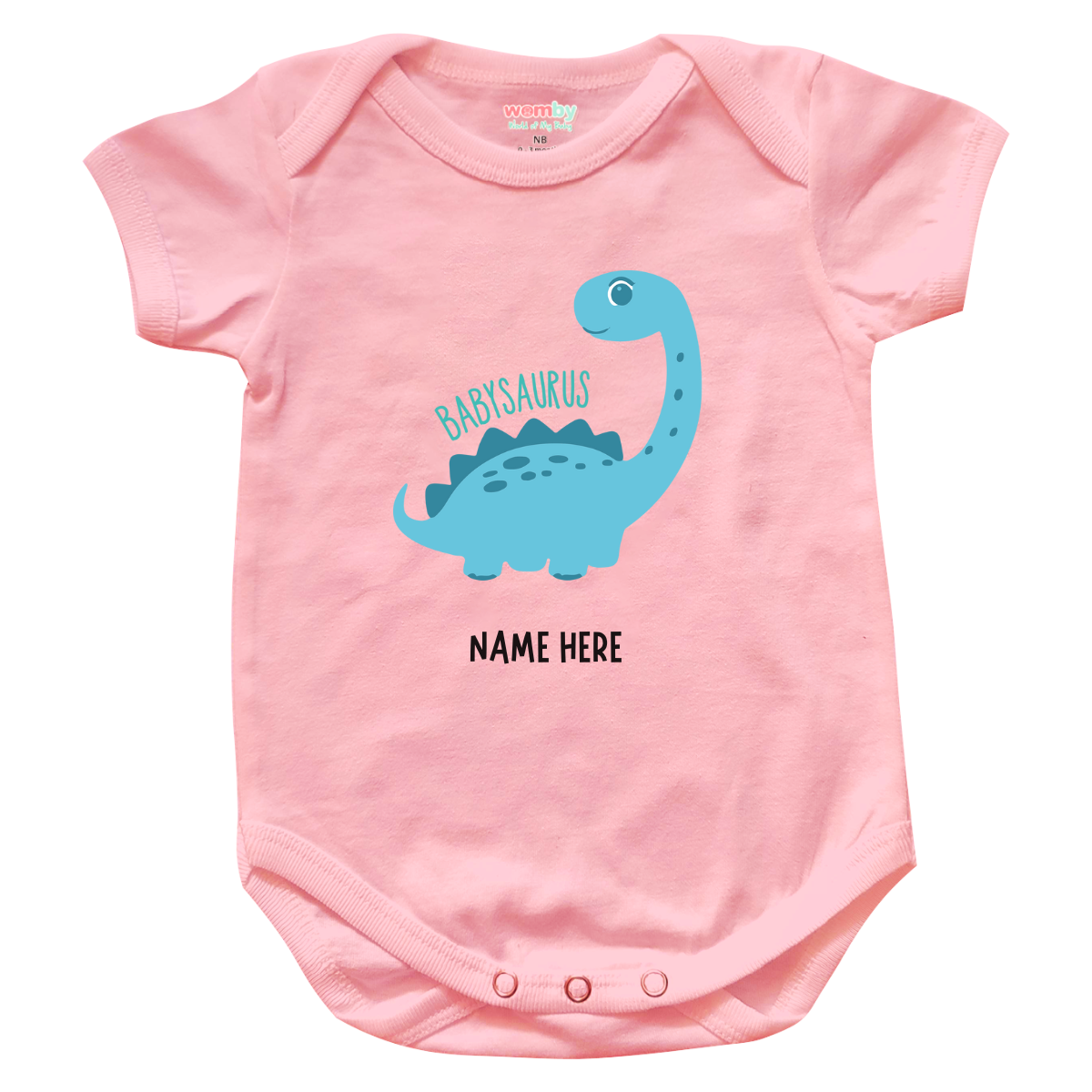 dino 4 Womby baby rompers pink