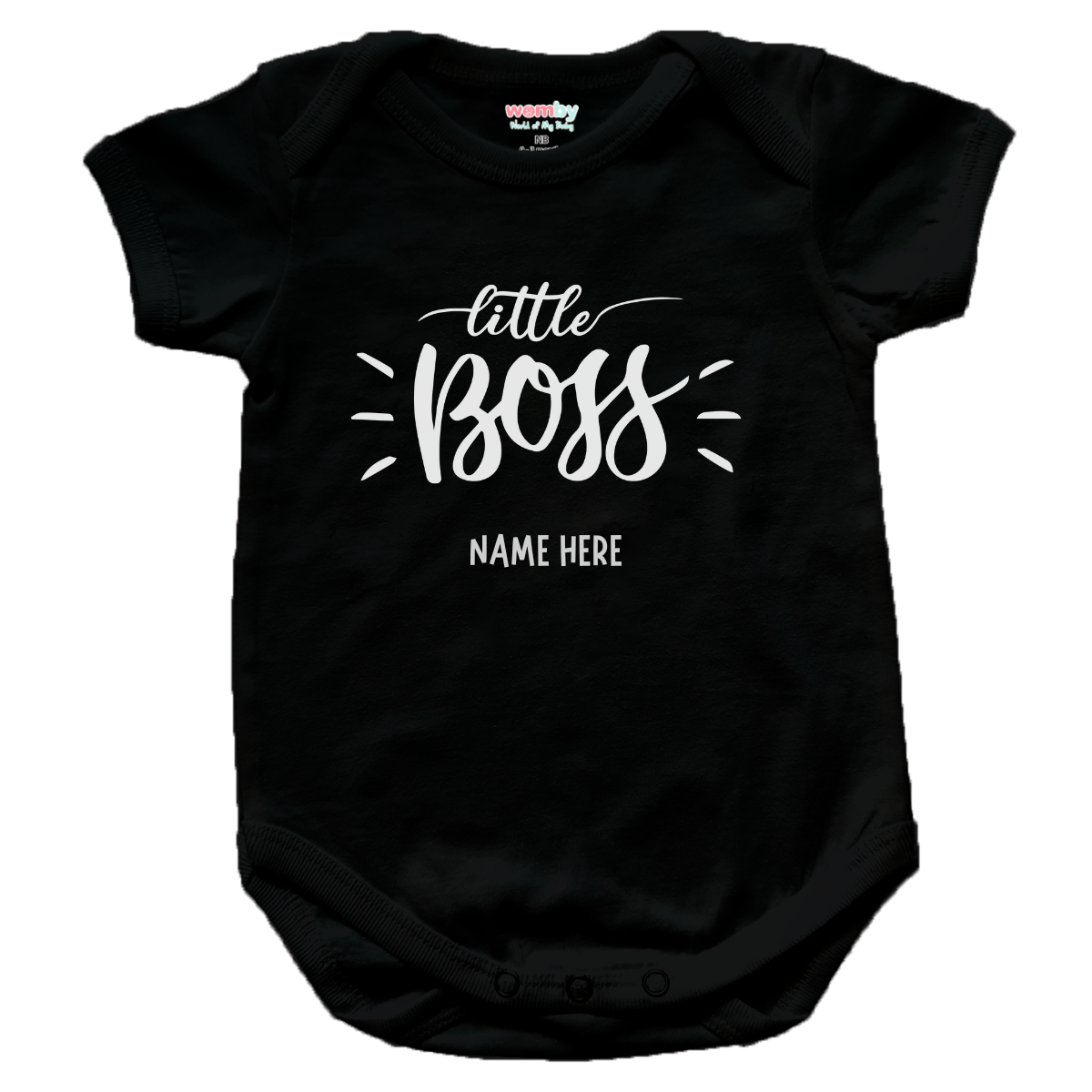 little bos Womby baby rompers black