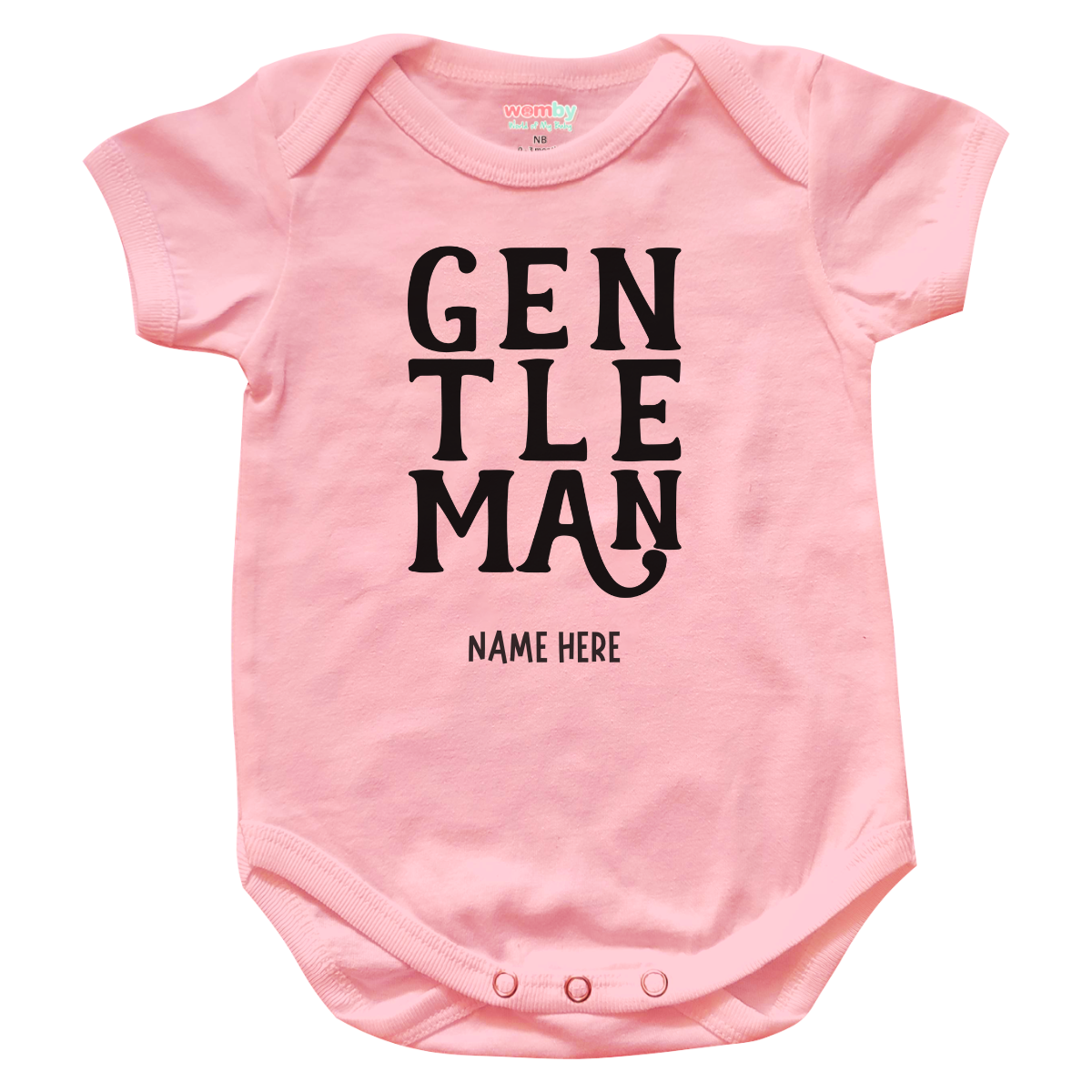 gentlemen womby baby rompers pink