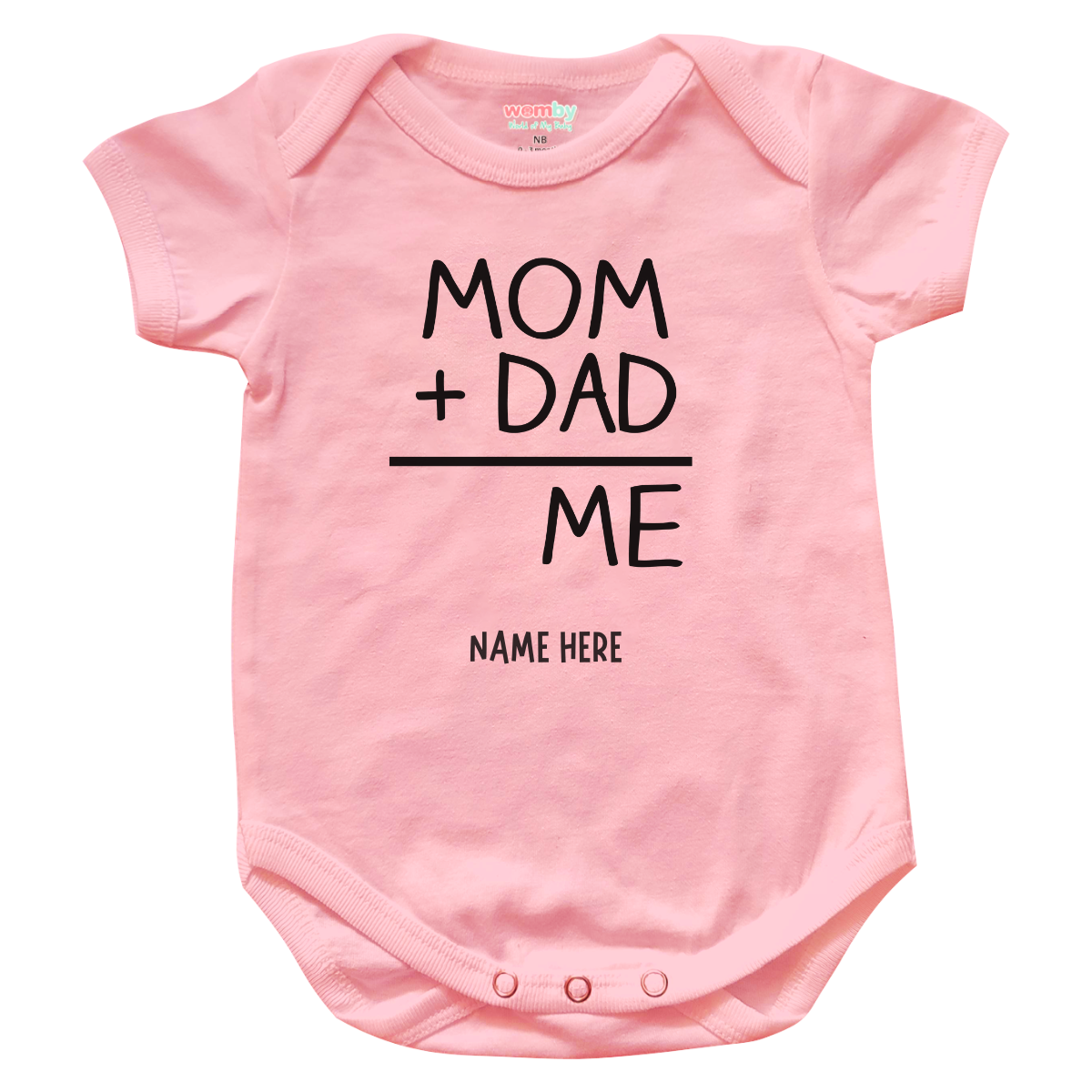 mom dad Womby baby rompers pink