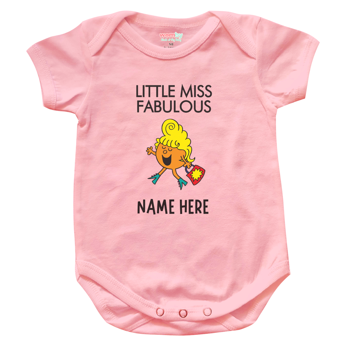 little miss Fabulous Womby baby rompers pink