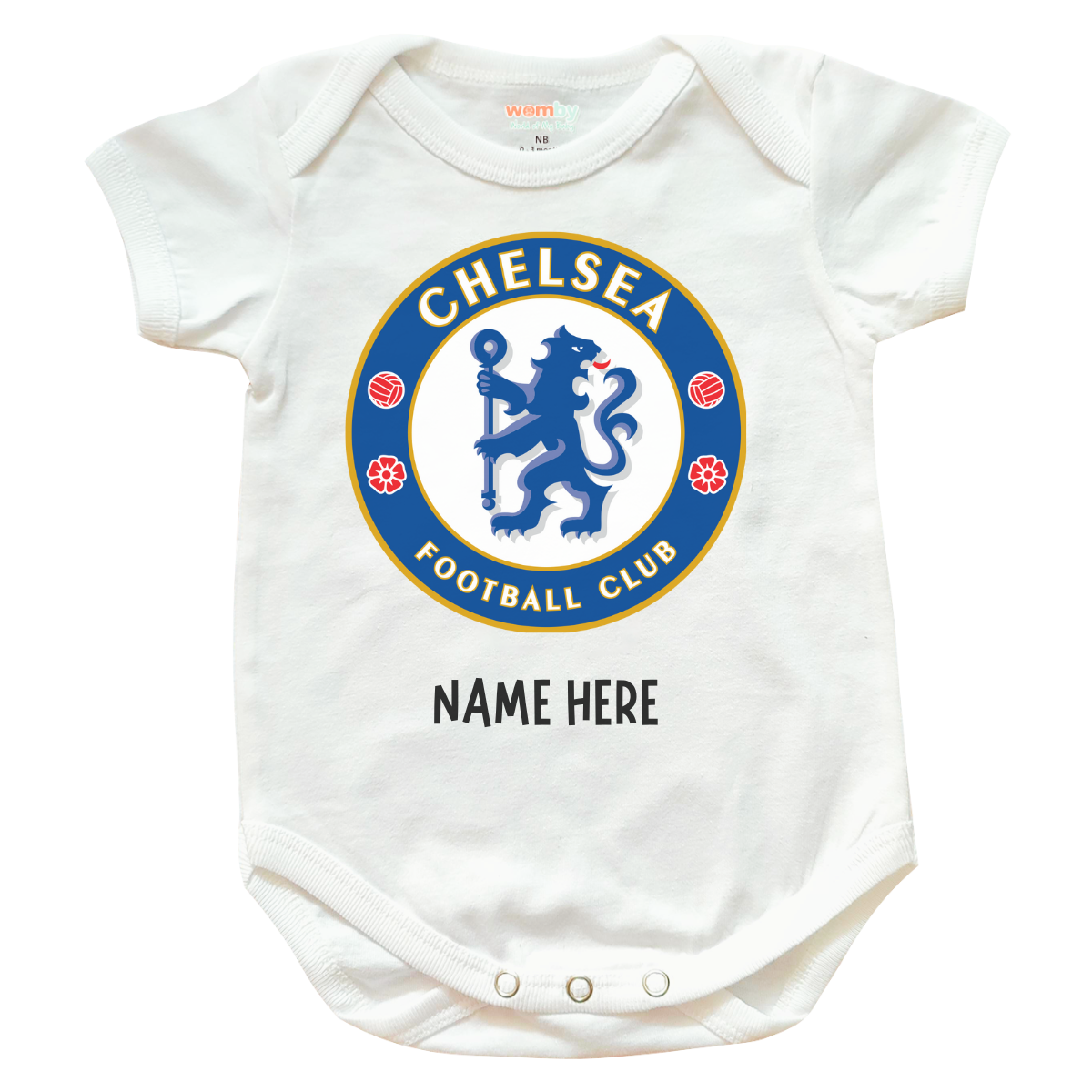 Chelsea Football Team Baby Rompers - White