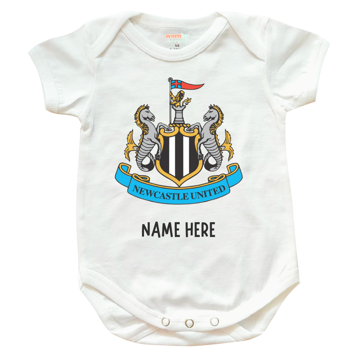 Newcastle United Football Team Baby Rompers - White