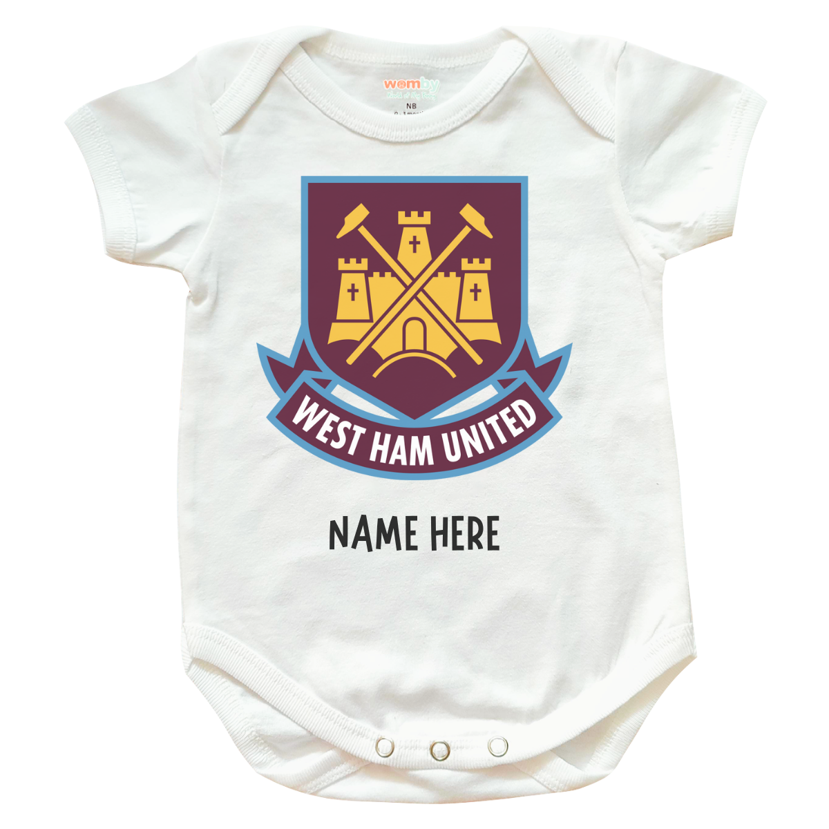 West Ham United Football Team Baby Rompers - White