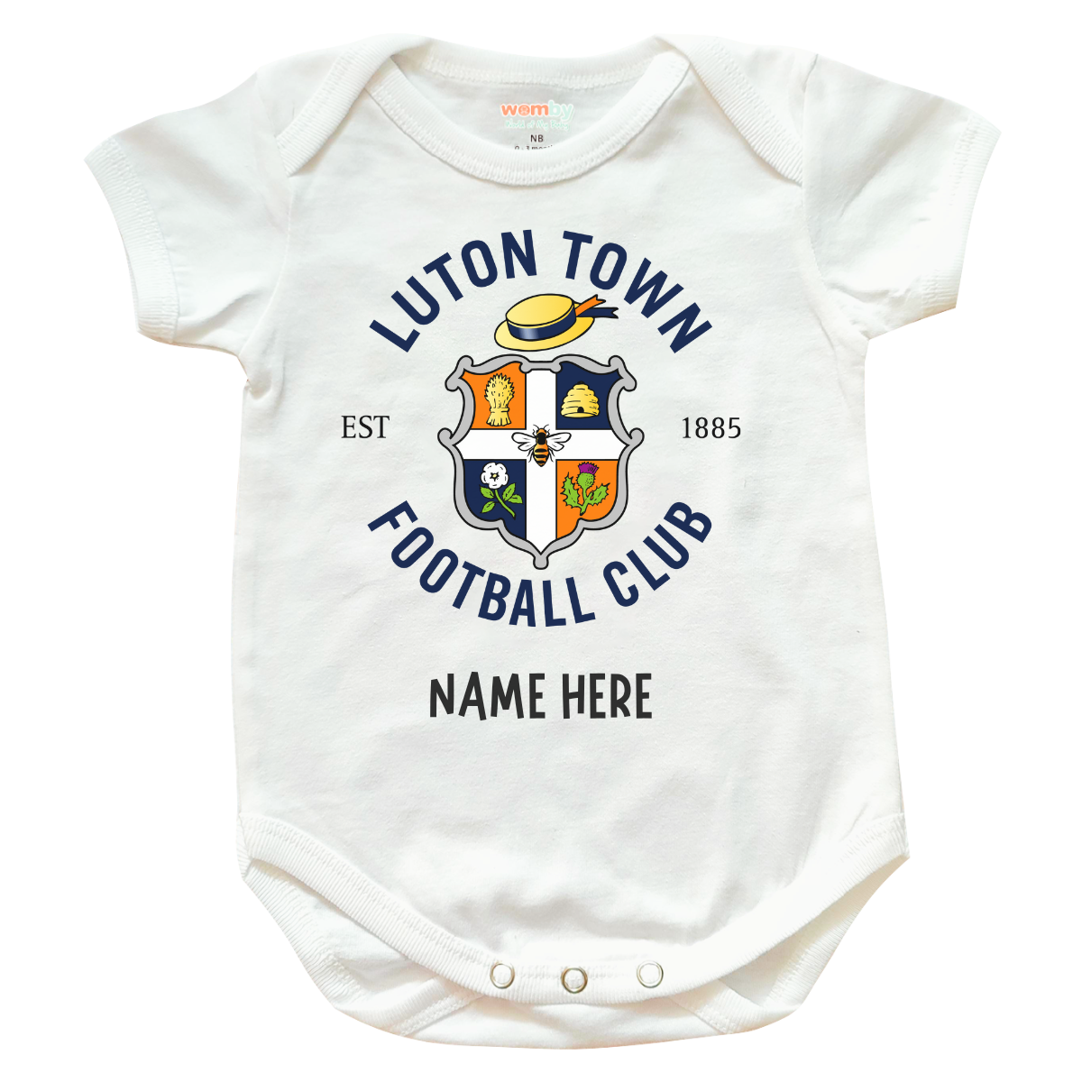 Luton Town Football Team Baby Rompers - White