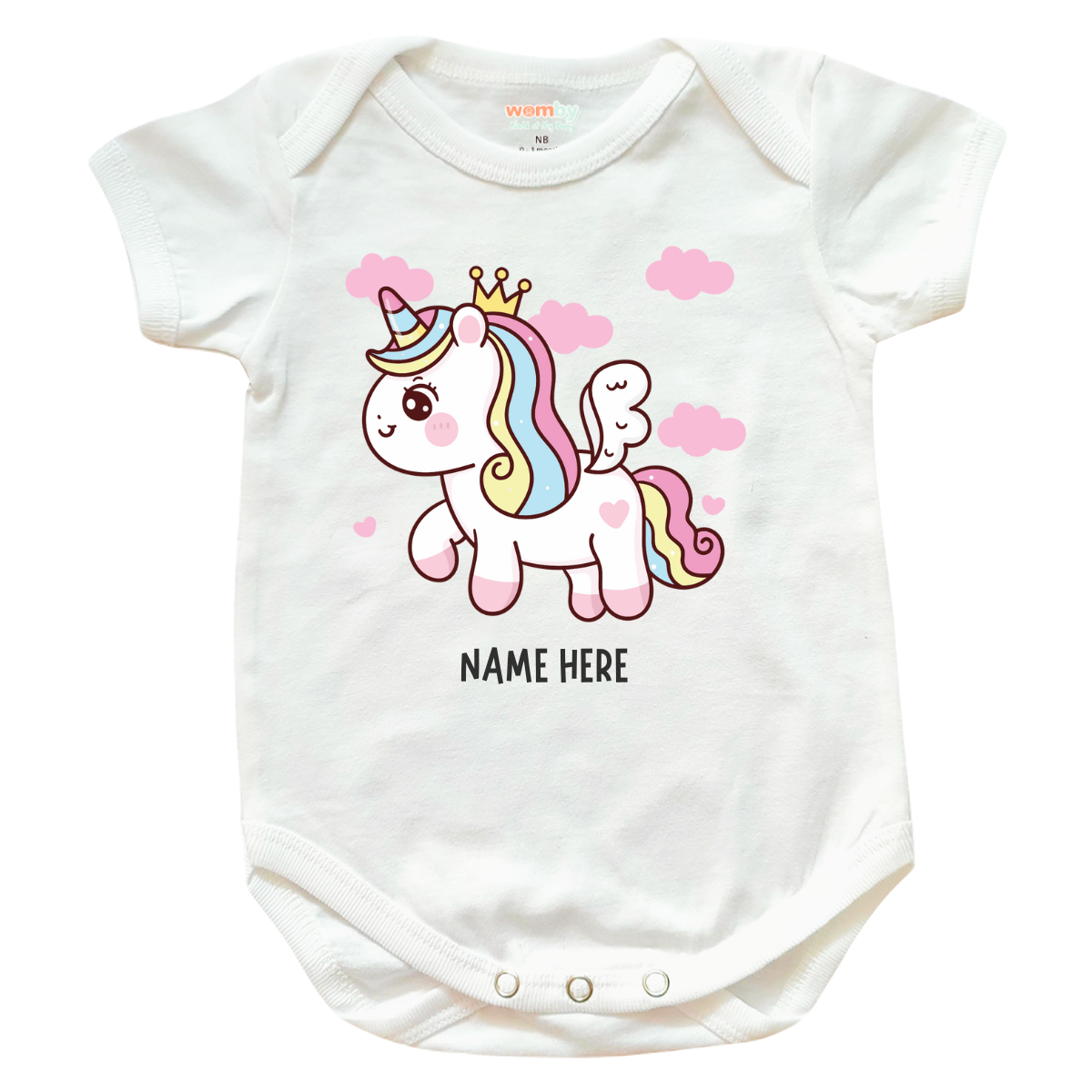 Unicorn 17 Baby Rompers - White