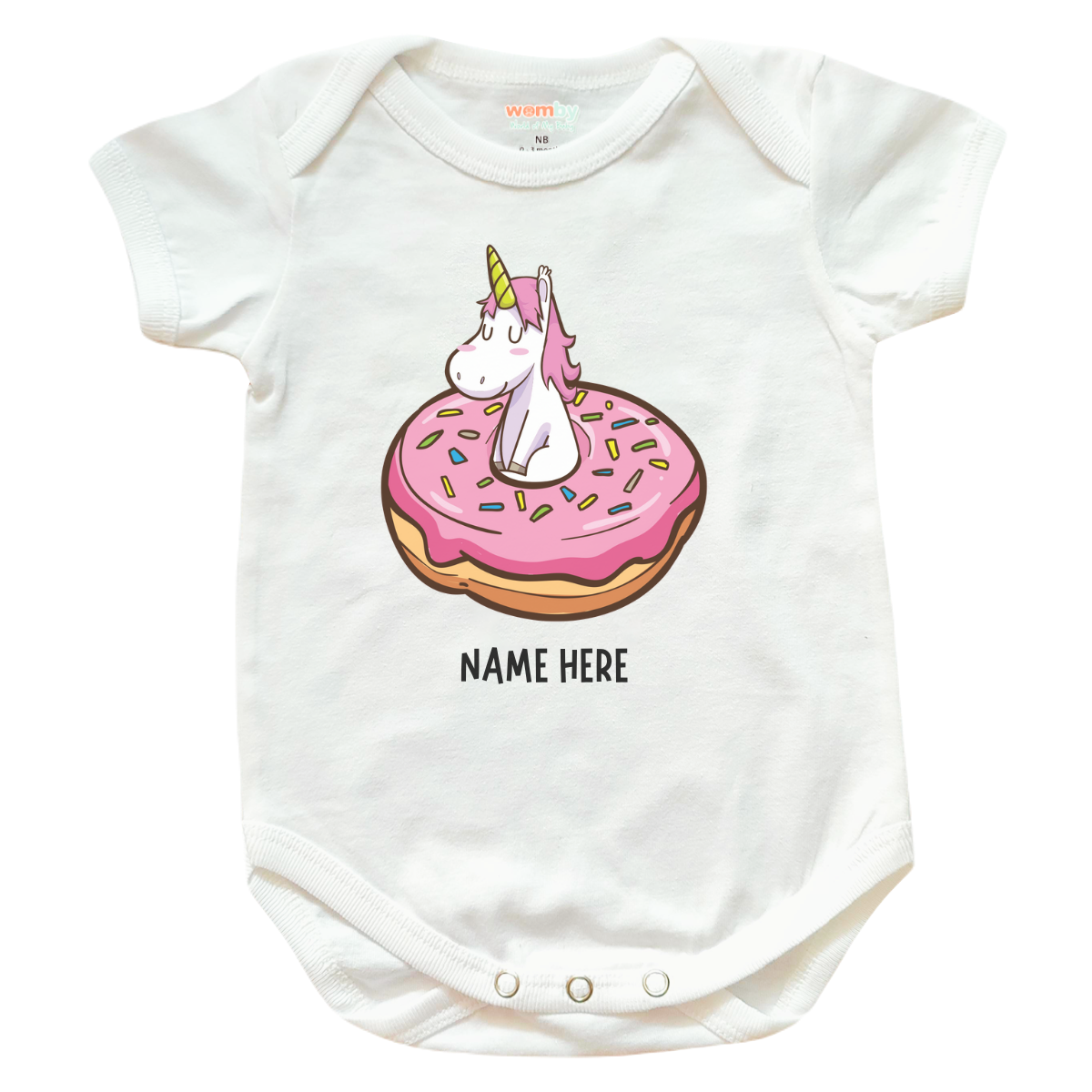 Unicorn 21 Baby Rompers - White