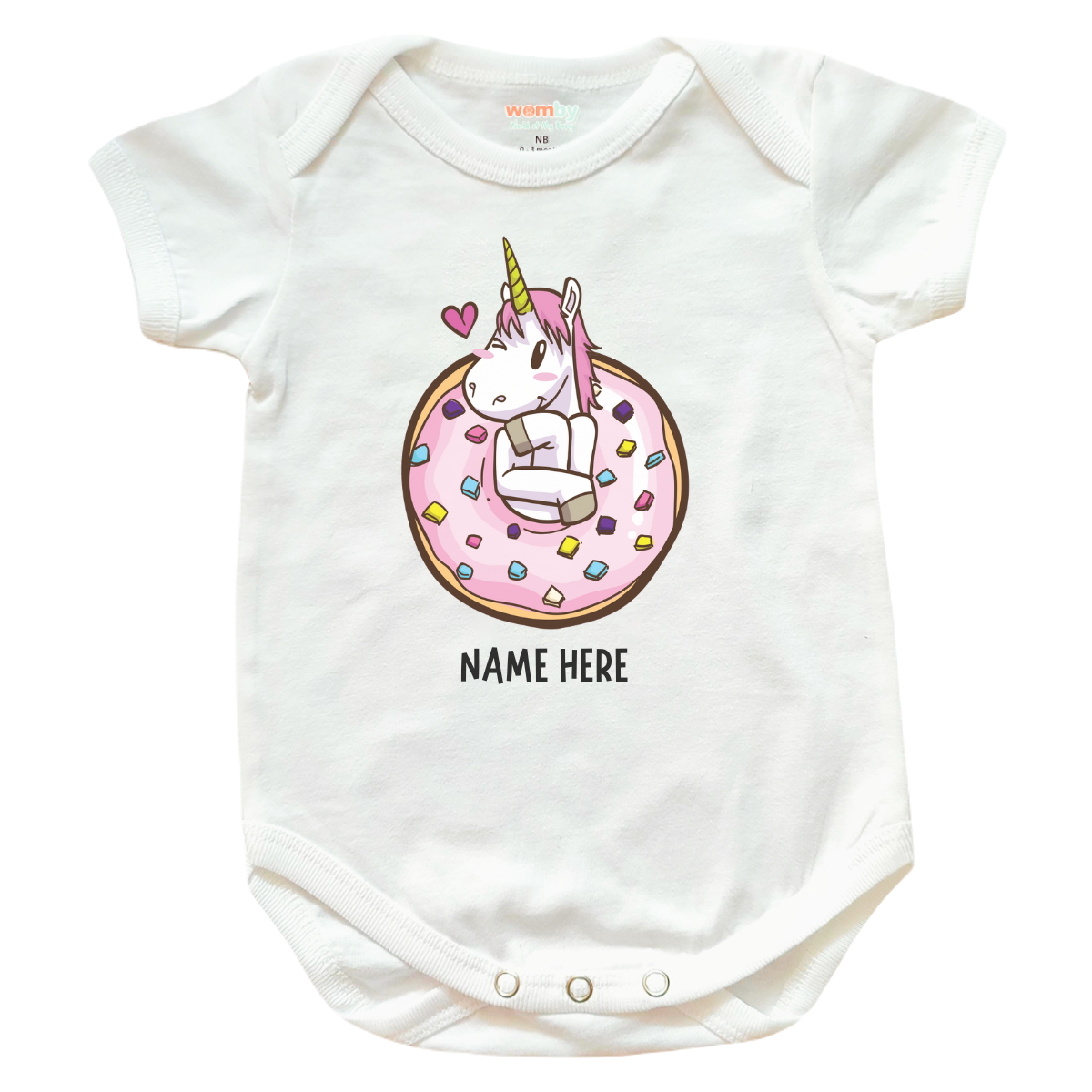 Unicorn 24 Baby Rompers - White