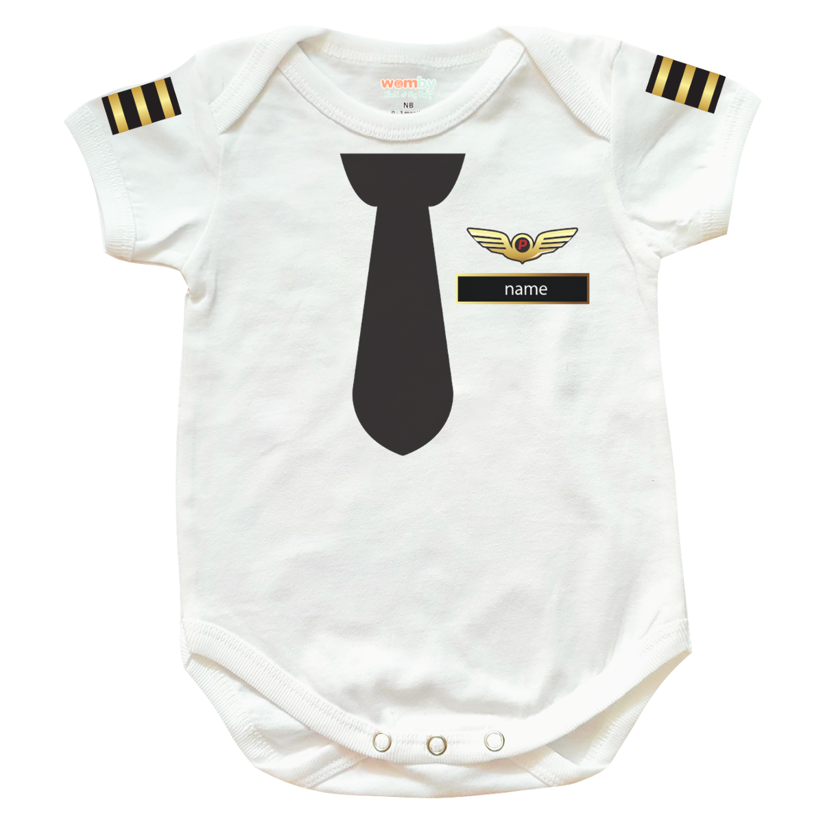 Pilot Career Baby Rompers -  White