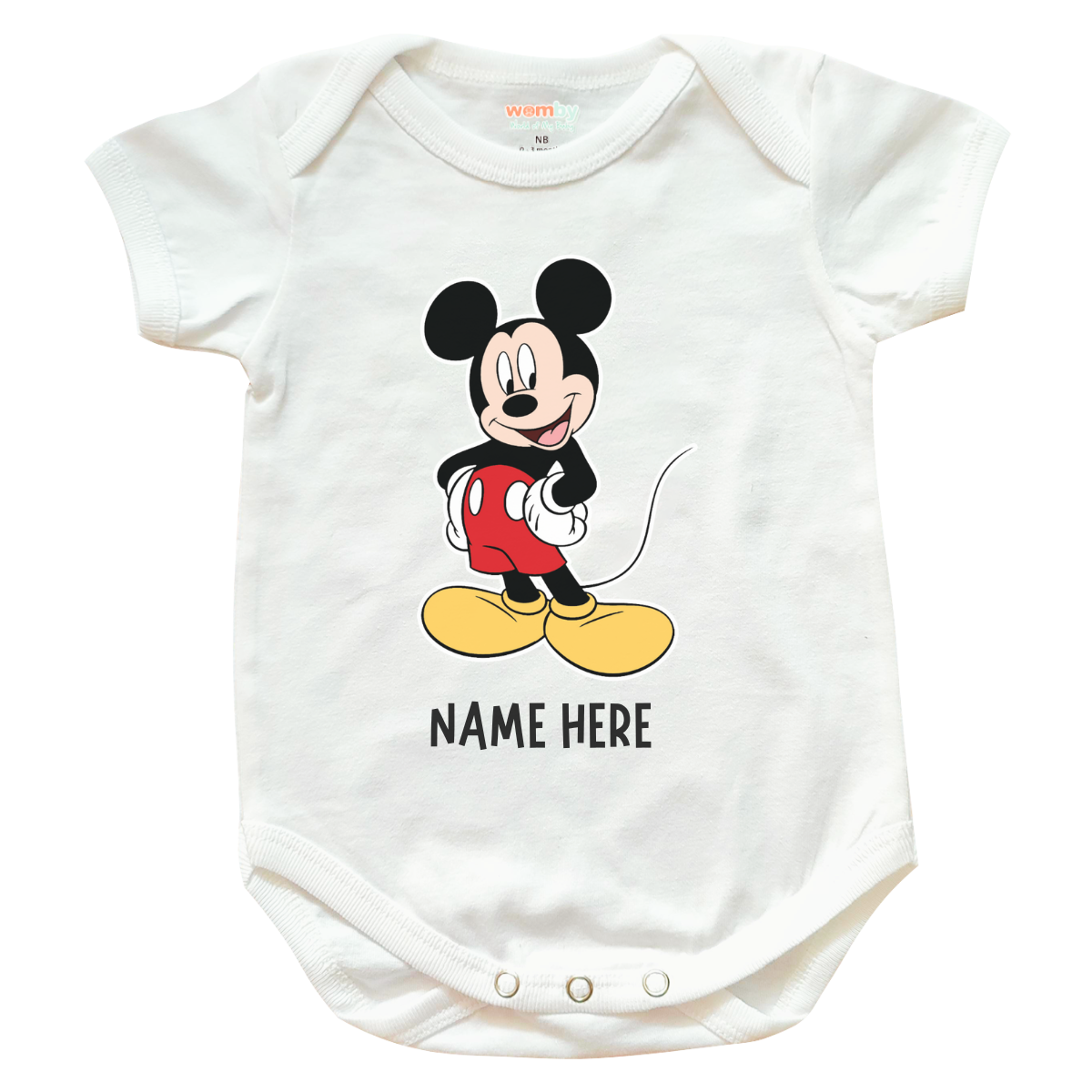 Mickey Mouse Baby Rompers - White