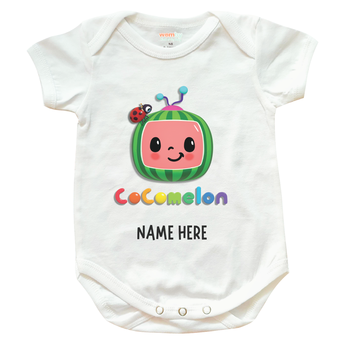 Cocomelon Cartoon Baby Rompers - White