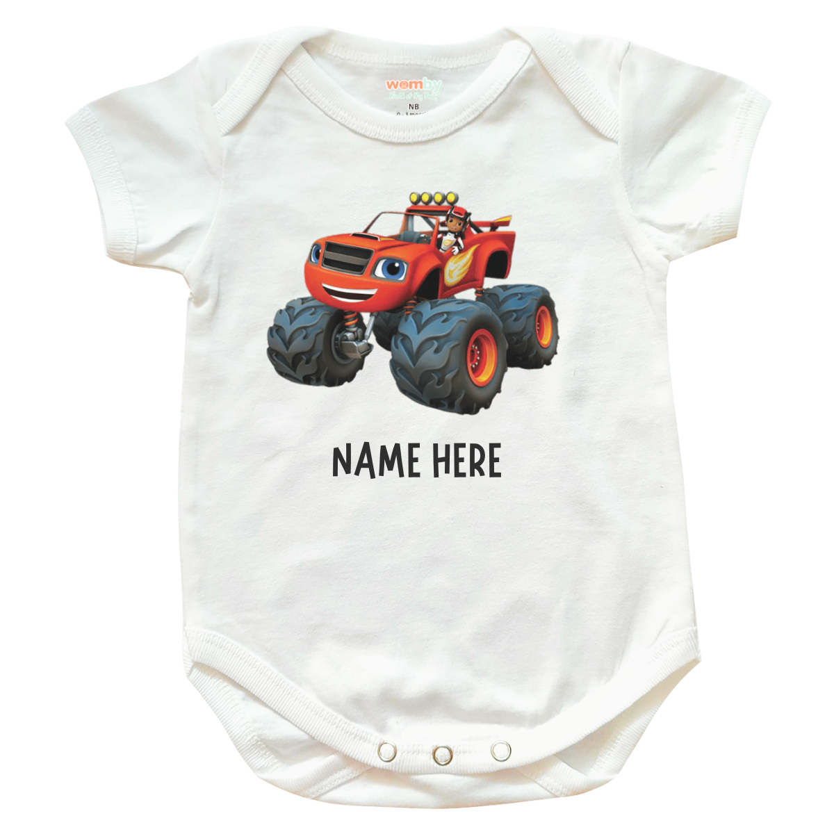 Blaze and Monster Machine Baby Rompers - White