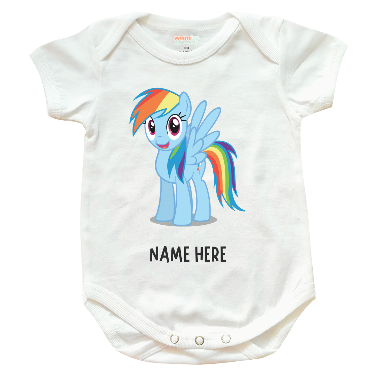 Rainbow Dash Baby Rompers - White