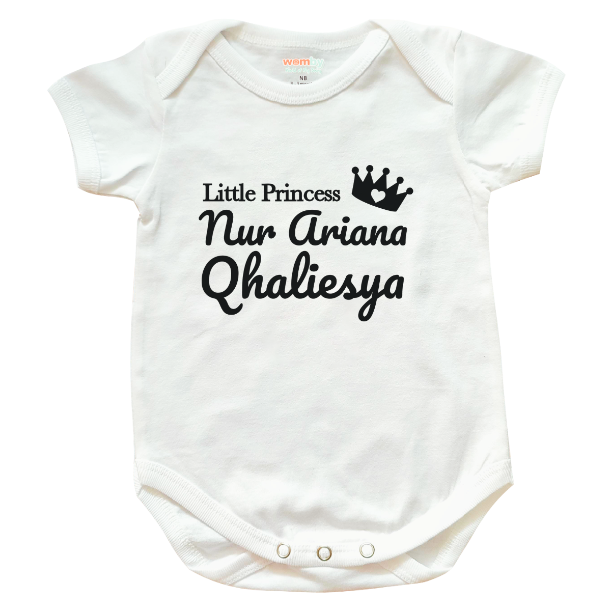 Little Princess + Name - Baby Rompers Full Cotton