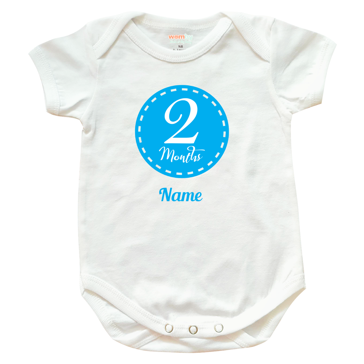 Milestone Numbers in Circle Baby Rompers - White 2
