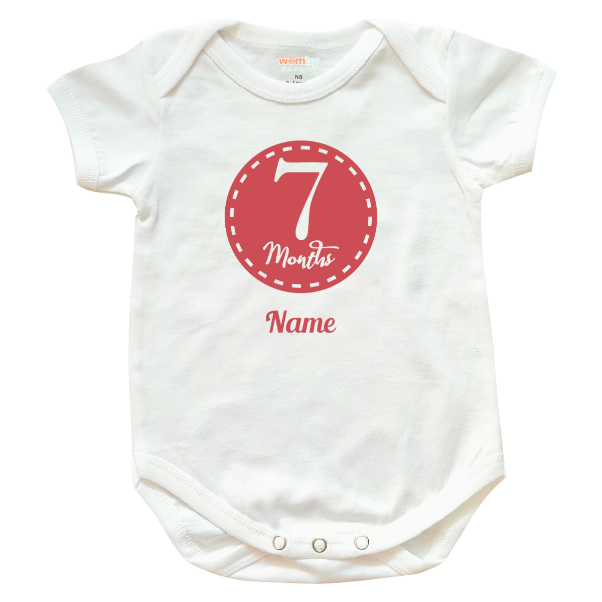 Milestone Numbers in Circle Baby Rompers - White 7