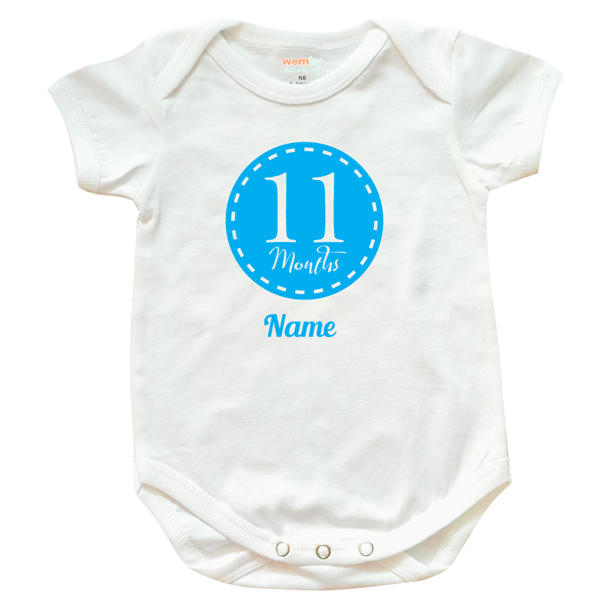 Milestone Numbers in Circle Baby Rompers - White 11