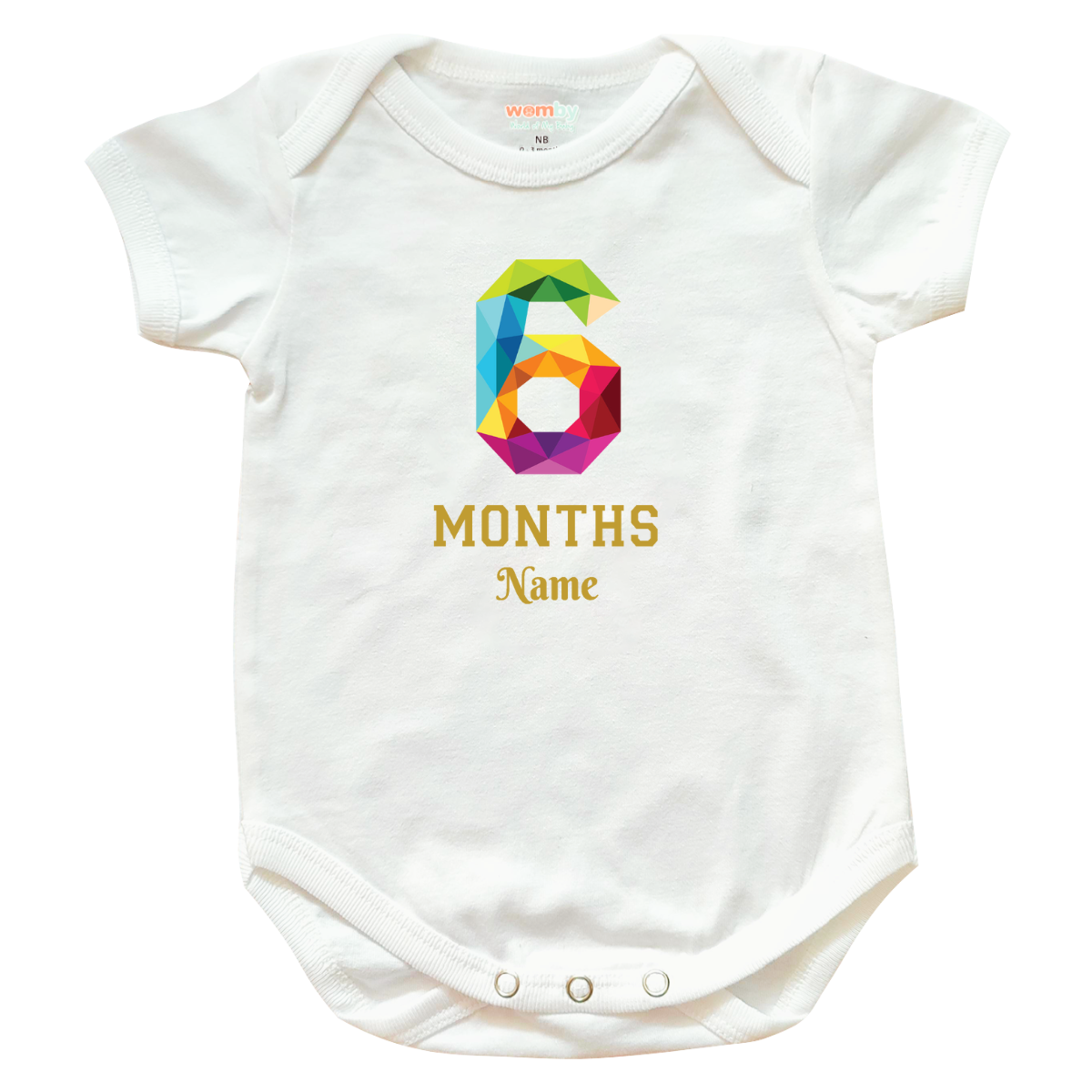 Milestone Emboss Numbers Baby Rompers - White 6