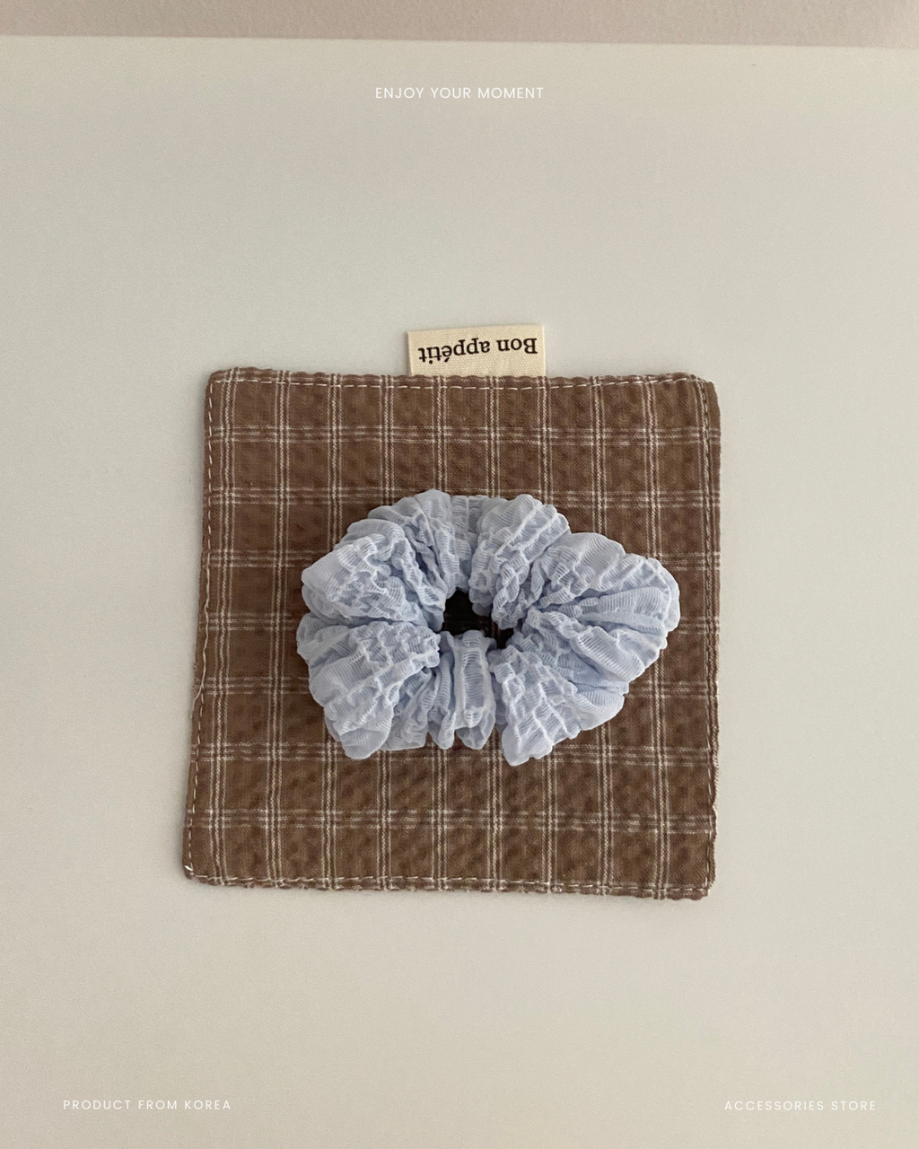 blue - mini wrinkle hairband 4