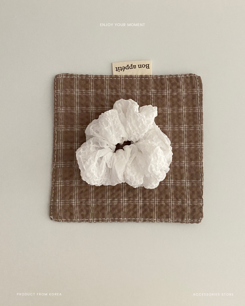 white - mini wrinkle hairband 4