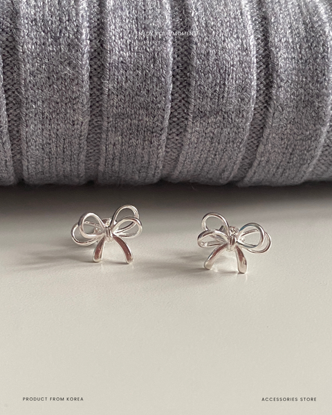 925 silver butterfly bow earrings (2)