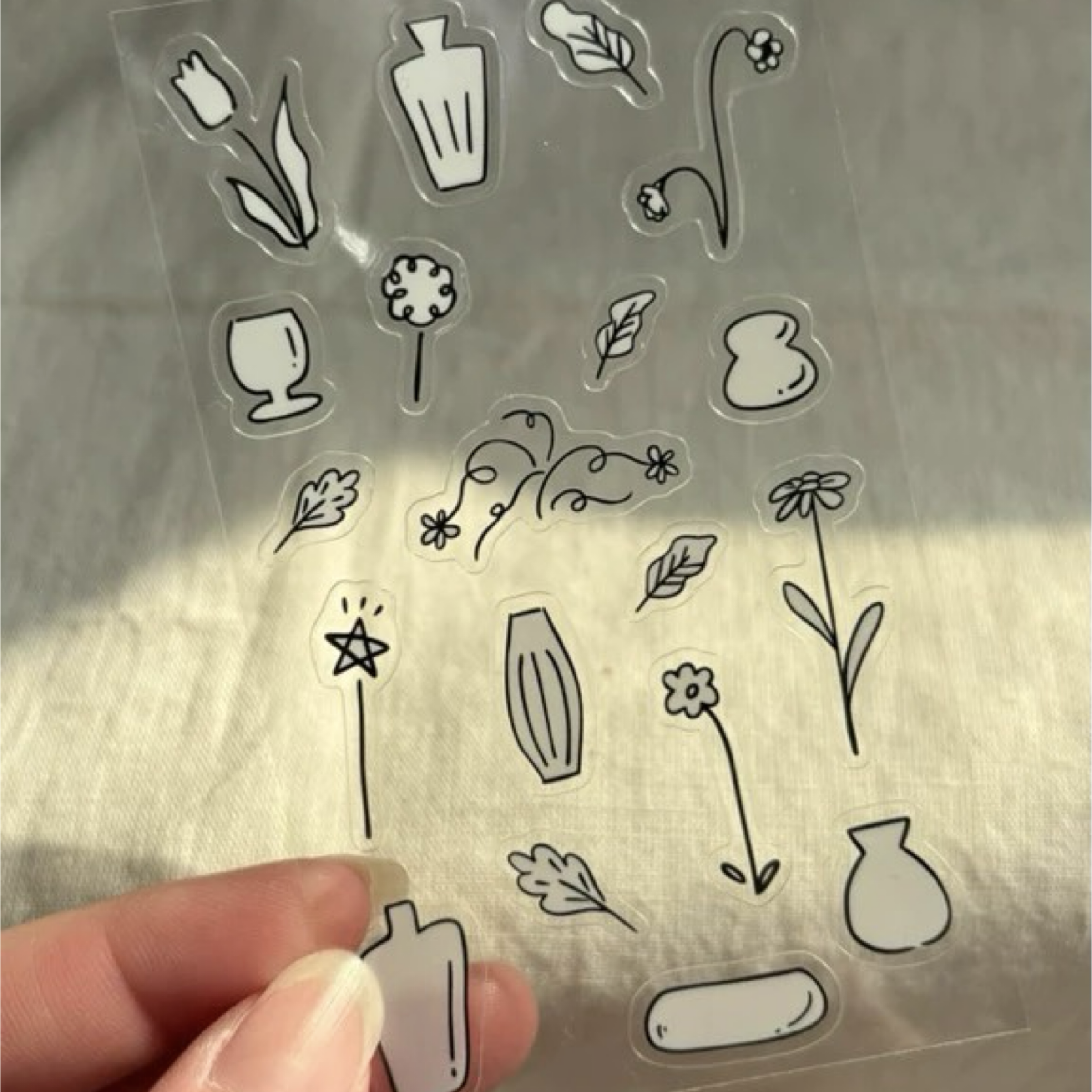 花與瓶 貼紙.001