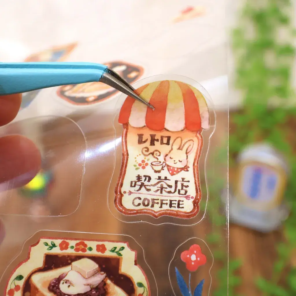 喫茶店印象-透明貼紙1