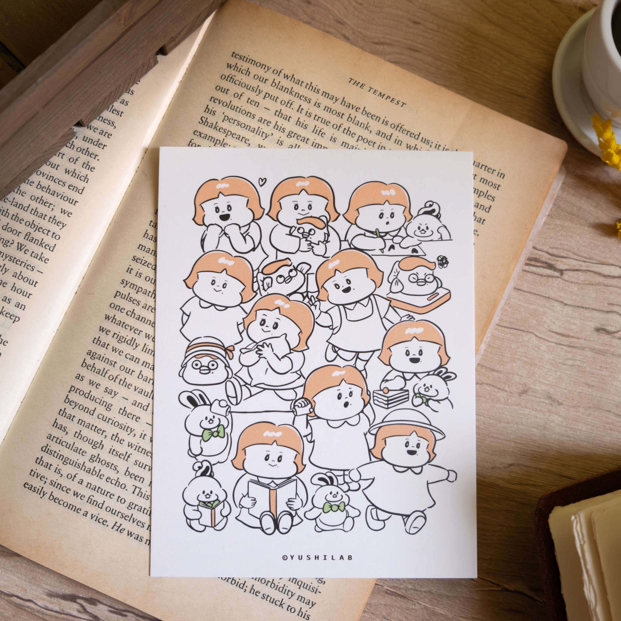 愚室實驗所 角色厚卡明信片 好多嘟子