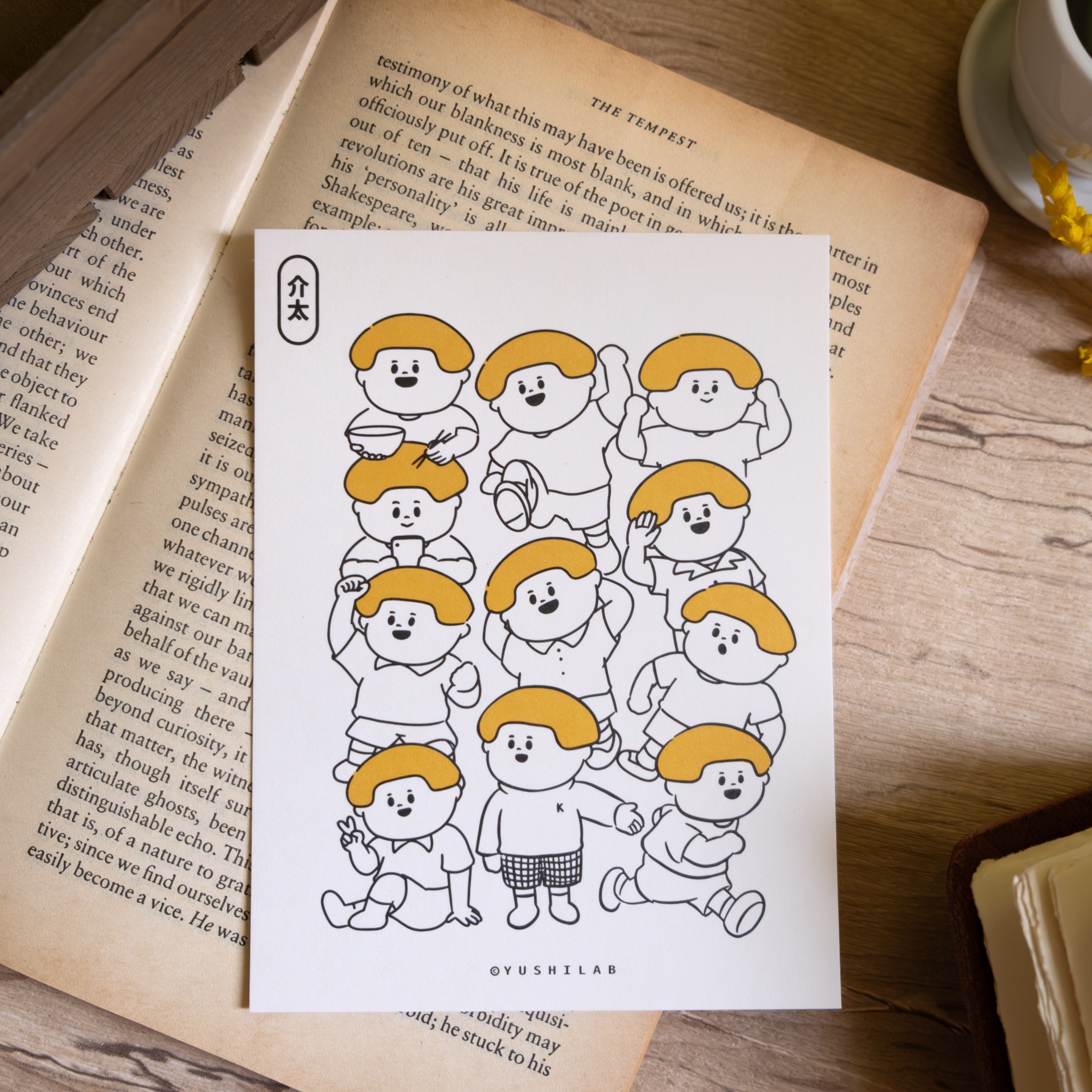 愚室實驗所 角色厚卡明信片 滿滿介太