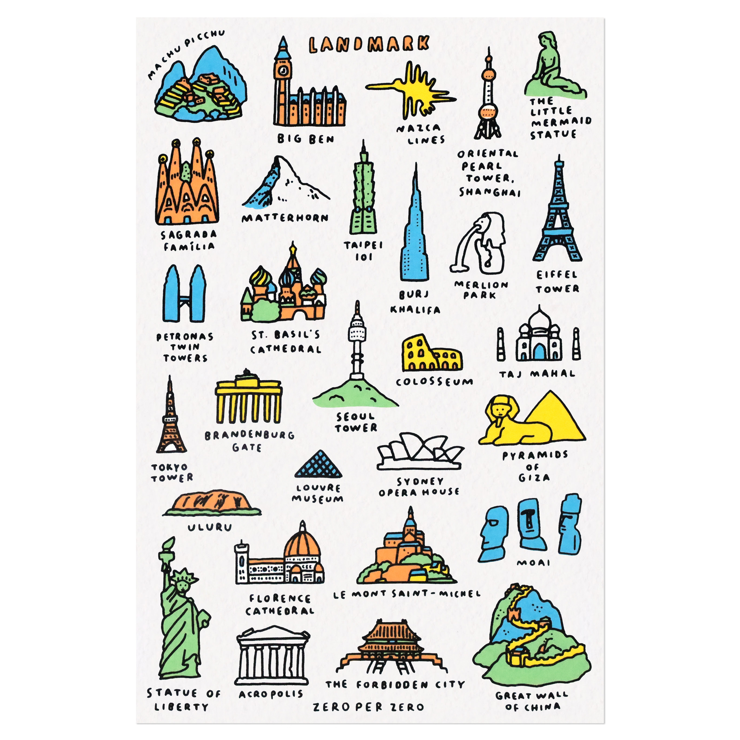 [p]silkscreenpostcard-Landmark