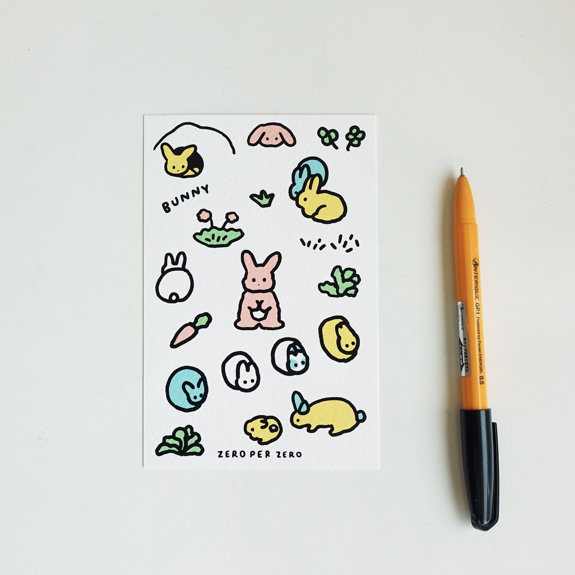 silkscreenpostcard-토끼-Rabbit-snap1