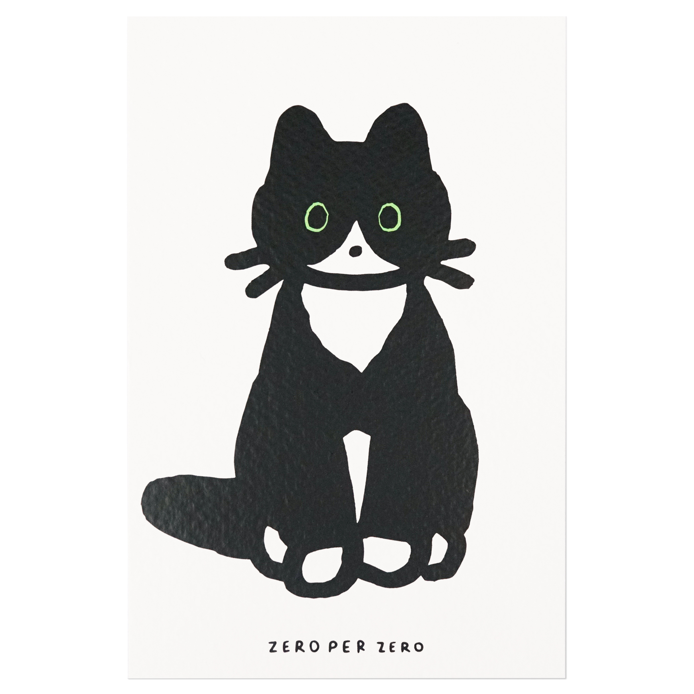 [p]silkscreenpostcard-Tuxedocat
