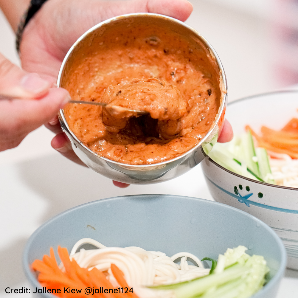 Taiwanese peanut sauce noodle with JOBBIE peanut butter