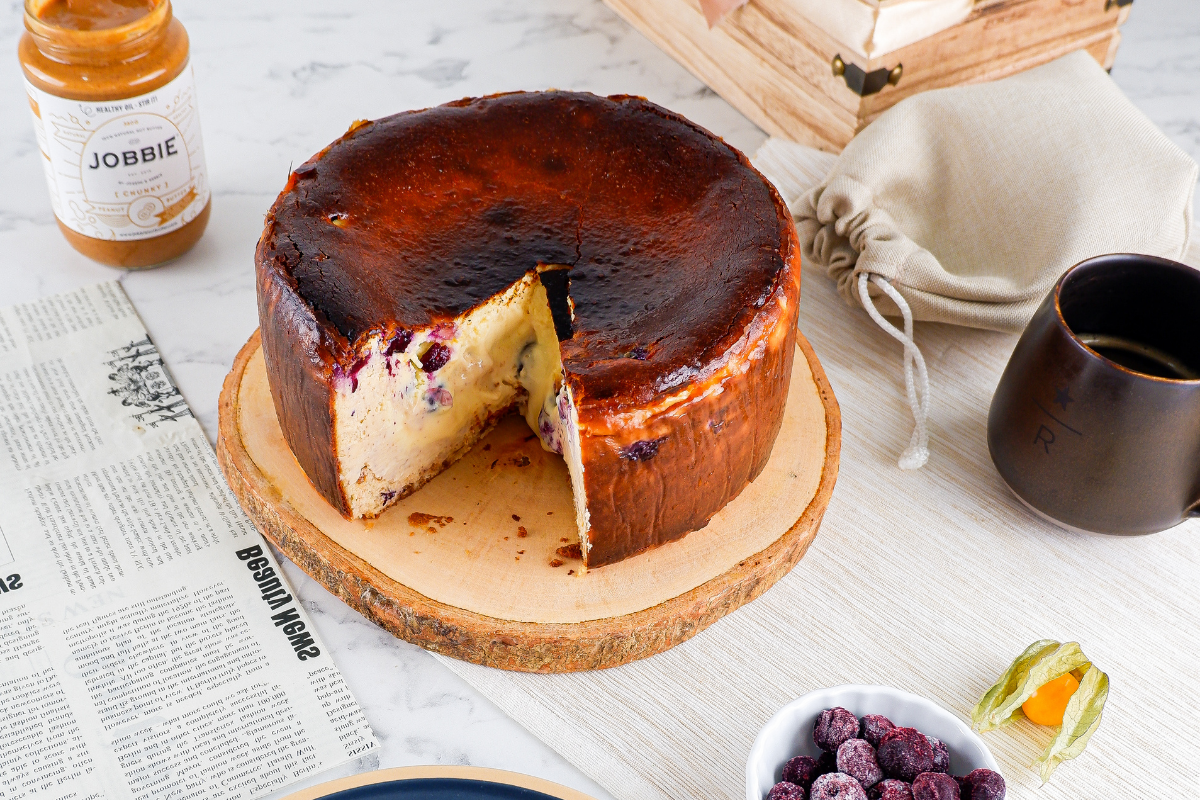 JOBBIE Peanut Butter Blueberry Burnt Cheesecake by Fifi Leong