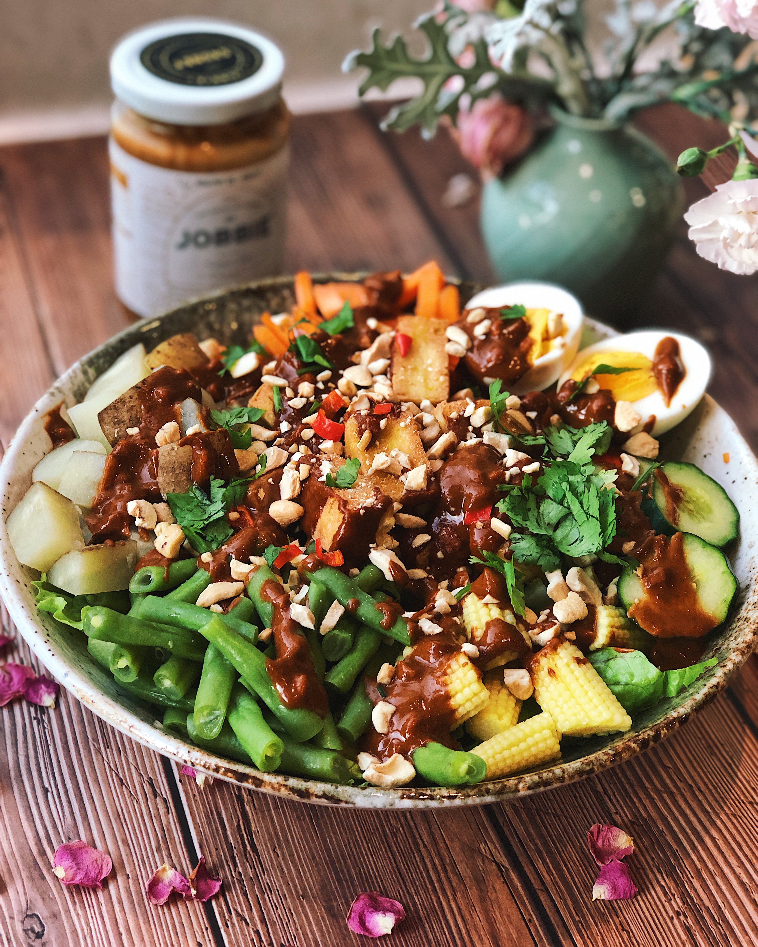 Gado Gado Salad with JOBBIE Peanut Butter