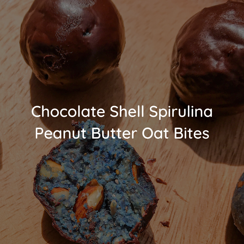 Chocolate Shell Spirulina JOBBIE Peanut Butter Oat Bites