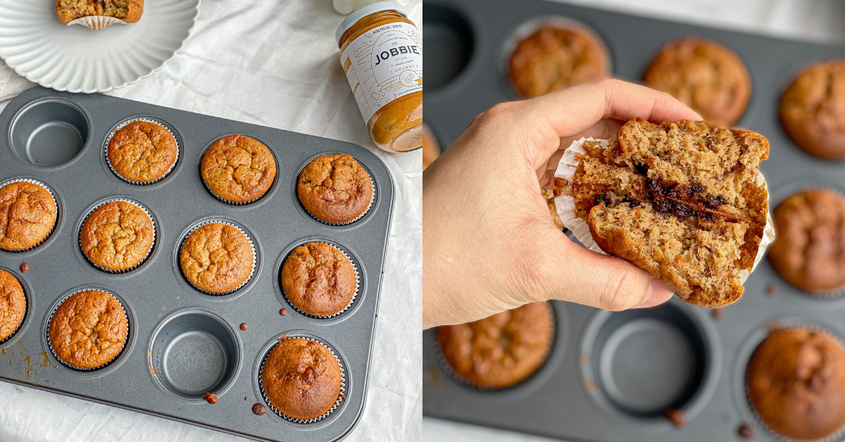 Flourless JOBBIE Peanut Butter Banana Muffin