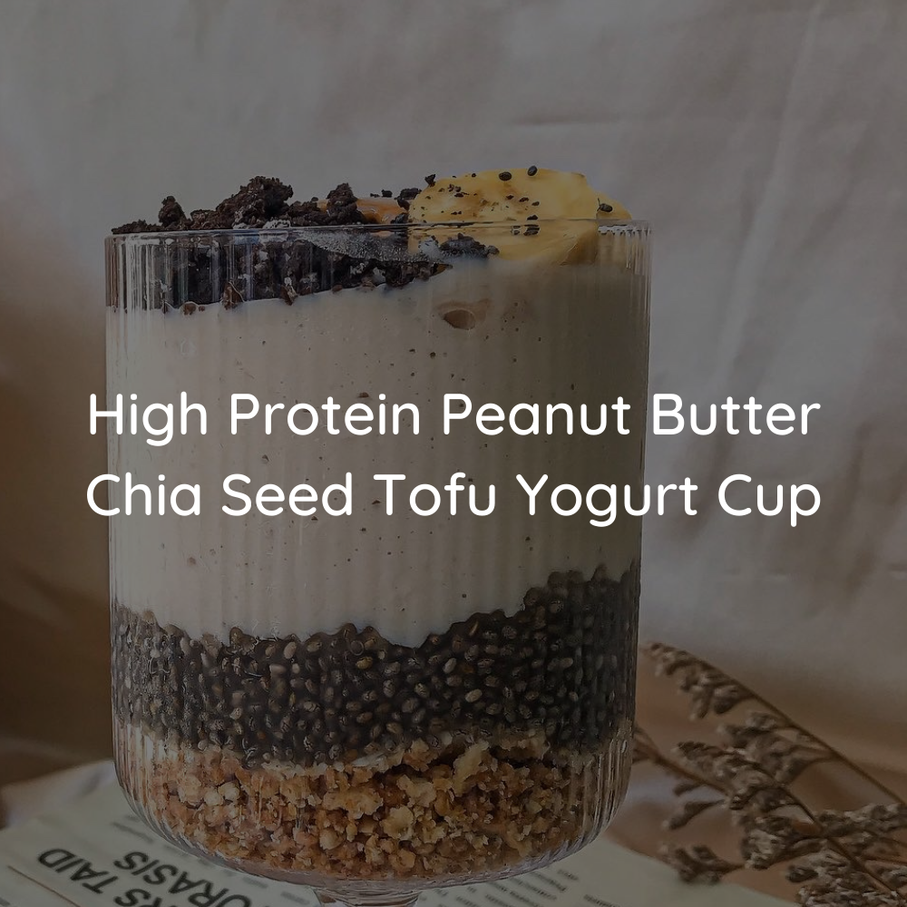 High Protein JOBBIE Peanut Butter Chia Seed Tofu Yogurt Cup