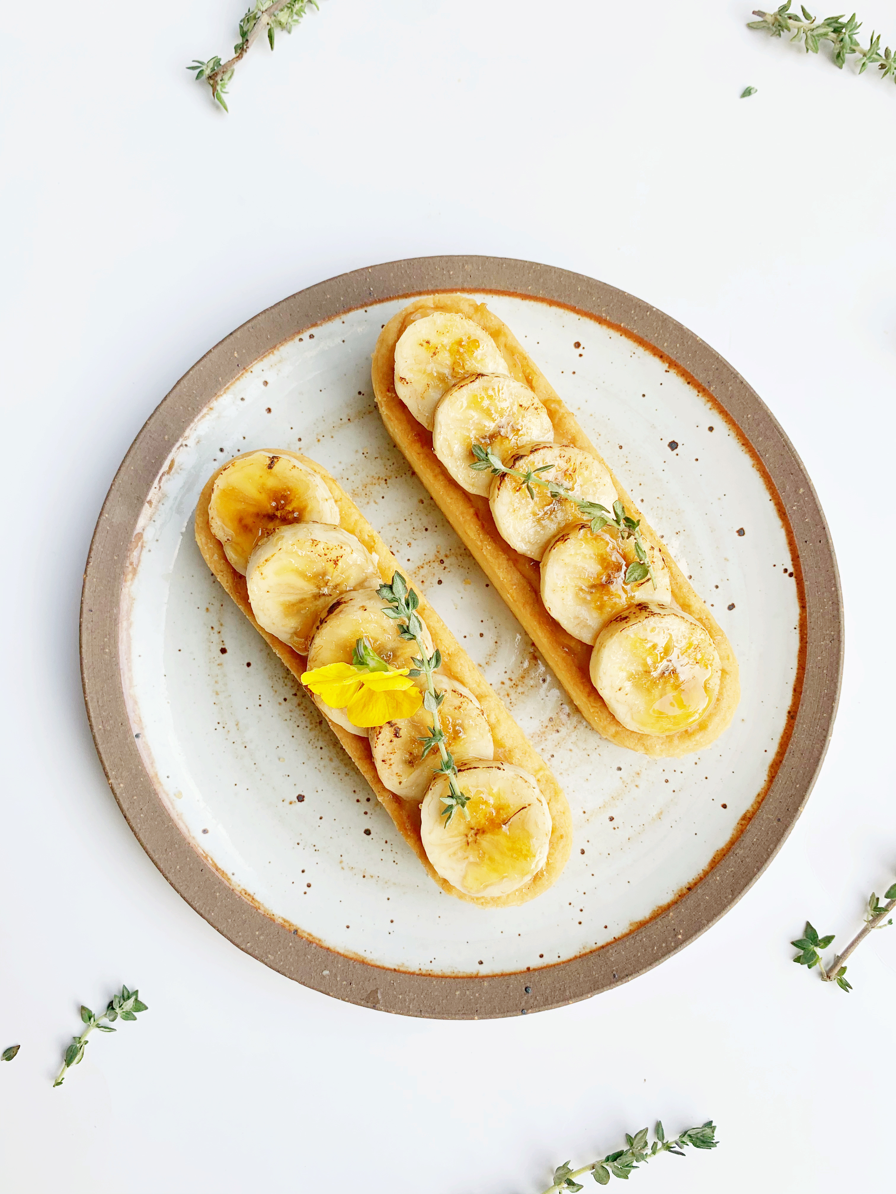 Vegan Mini JOBBIE Peanut Butter Banana Custard Tart