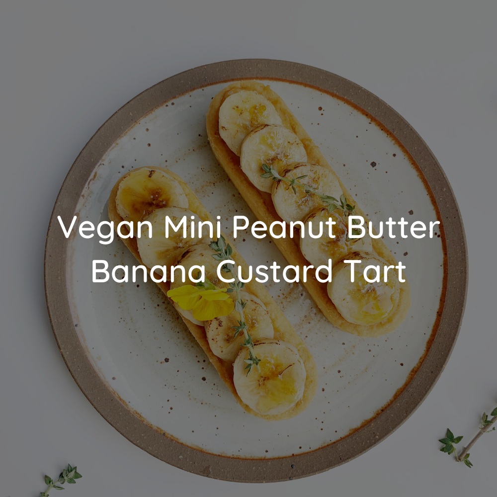 Vegan Mini JOBBIE Peanut Butter Banana Custard Tart