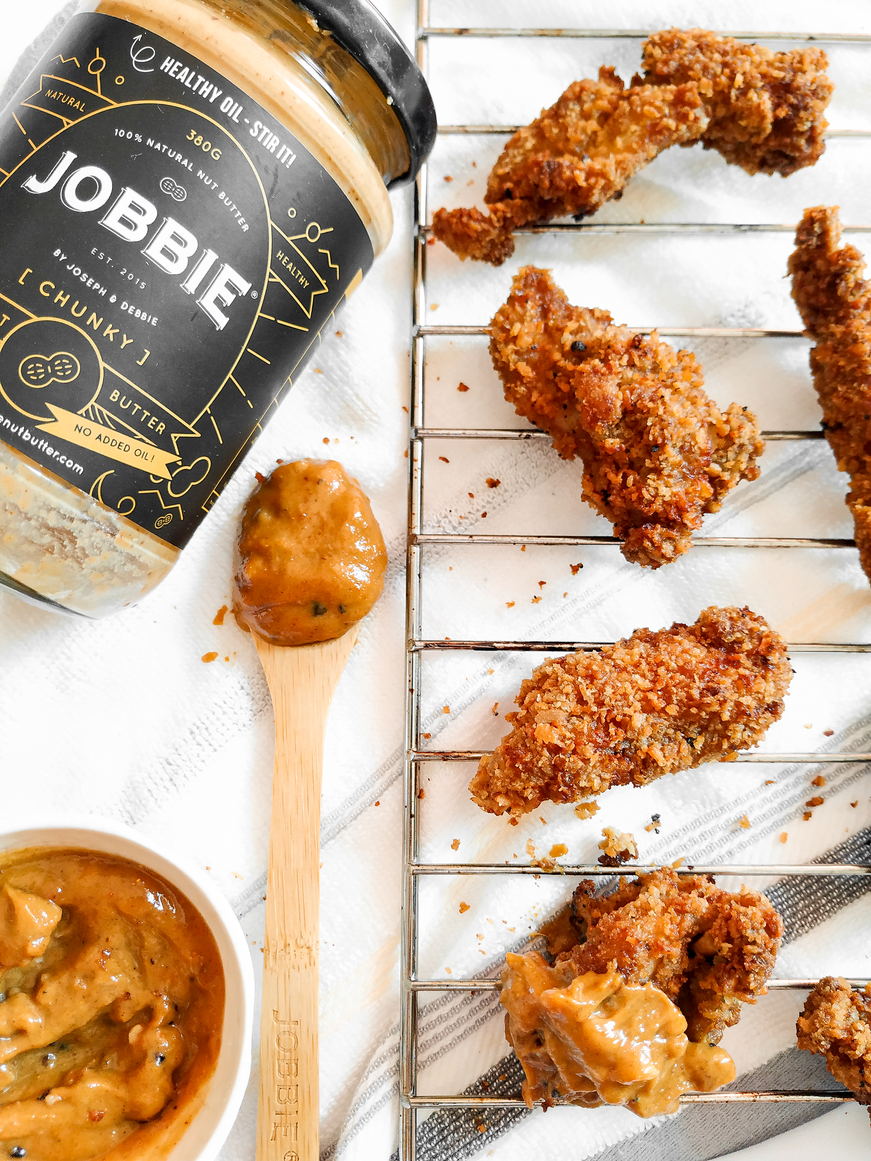 JOBBIE Peanut Butter Dry Curry Chicken Katsu Strips Japanese Fried Chicken